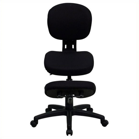 Scranton & Co Mobile Ergonomic Kneeling Office Chair in Black