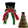 thumbnail image 5 of Dserfhy Christmas Tree Topper Whimsical Bow Hat Decoration Check Bows Xmas Ornament Winter Holidays Home Decor Fits Most Trees Festive Gift, 5 of 8