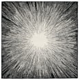 thumbnail image 2 of SAFAVIEH Abstract Olivera Radiate Area Rug, Ivory/Black, 6' x 6' Square, 2 of 11