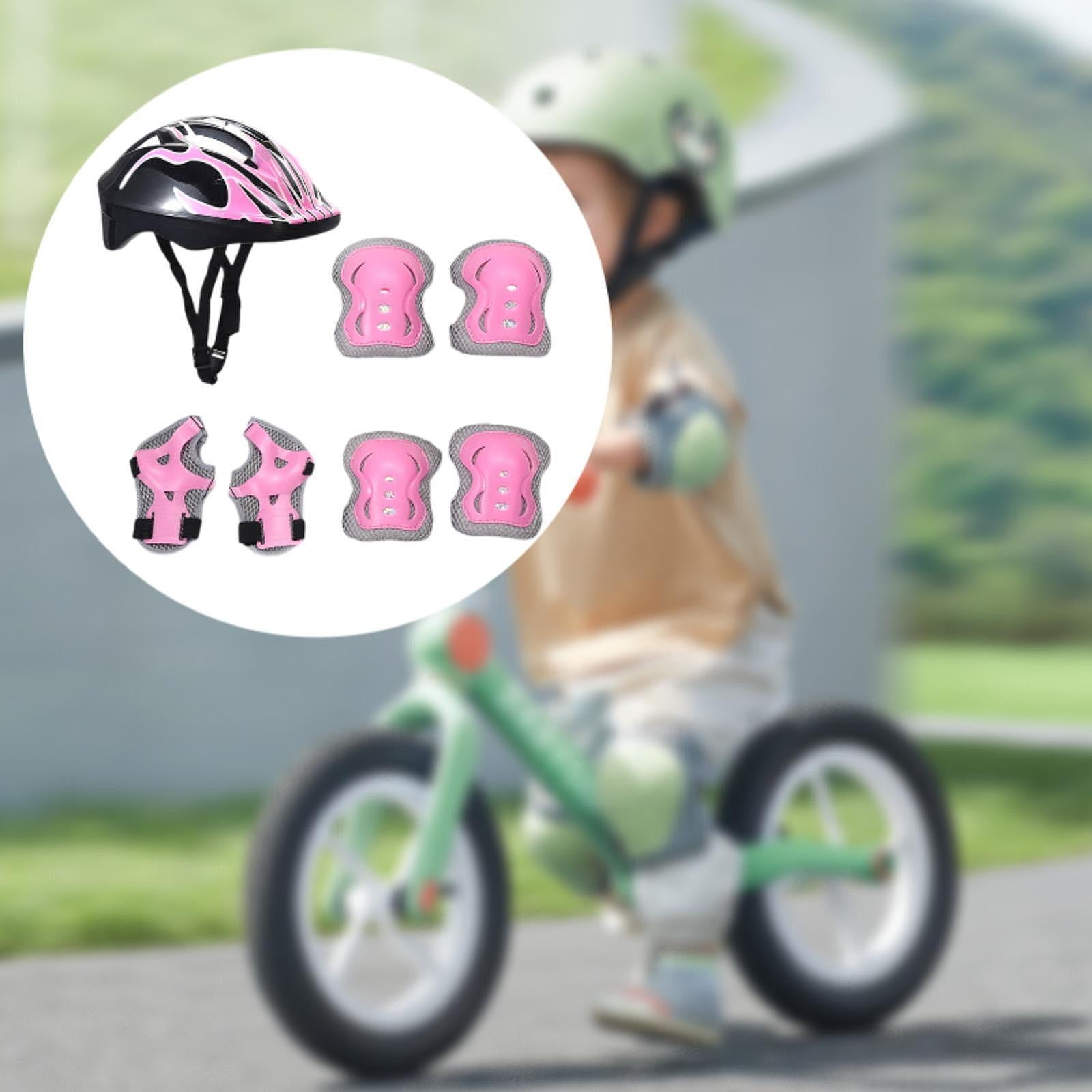 Dualoai Children's helmet set, skating helmet, comfortable and light, with  elbow Pink - Walmart.com