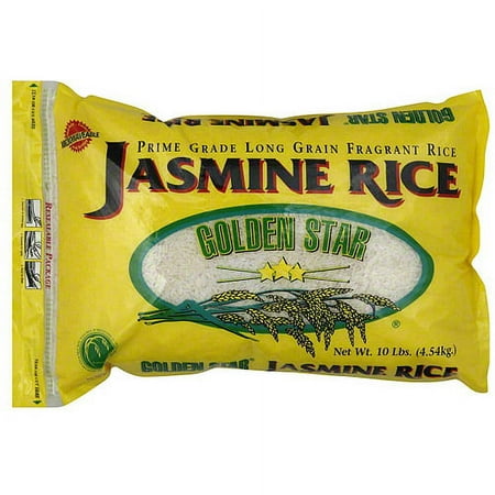 Golden Star Prime Grade Thai Hom Mali Jasmine Rice, 10 lb (Pack of 4)
