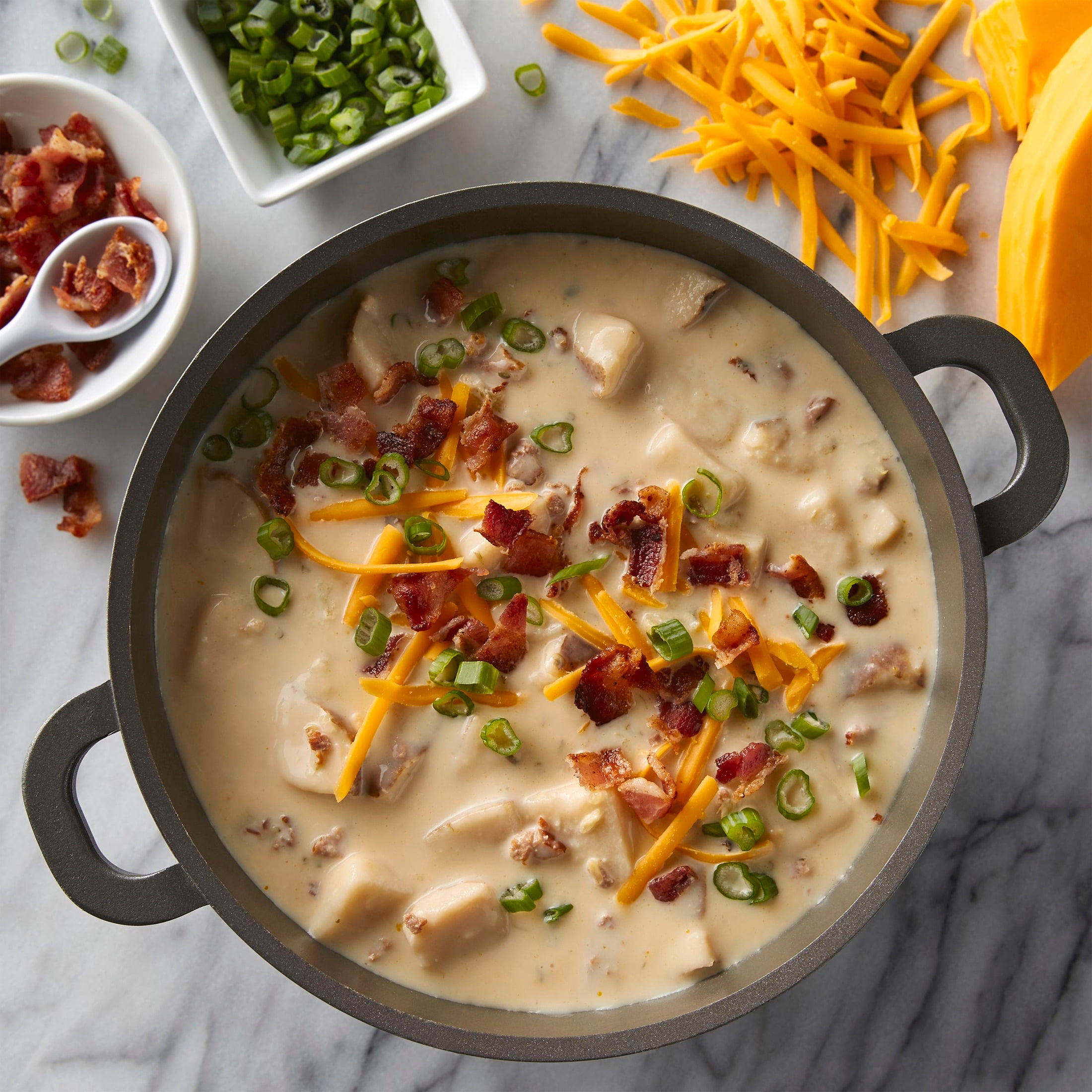 (12 pack) Progresso Loaded Potato with Bacon and Cheese Soup, Rich and Hearty Canned Soup, 18.5 oz