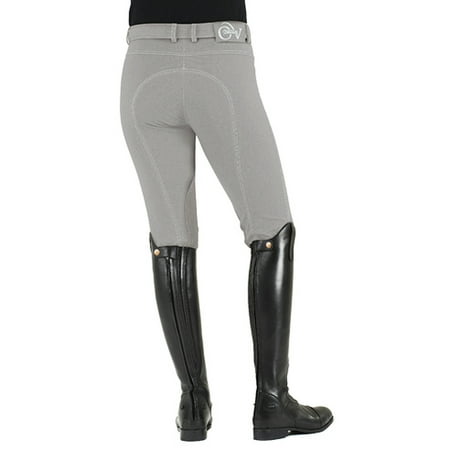 - 32 REGULAR OVATION EURO MELANGE KNEE PATCH BREECH CONTRAST STITCHING GREY