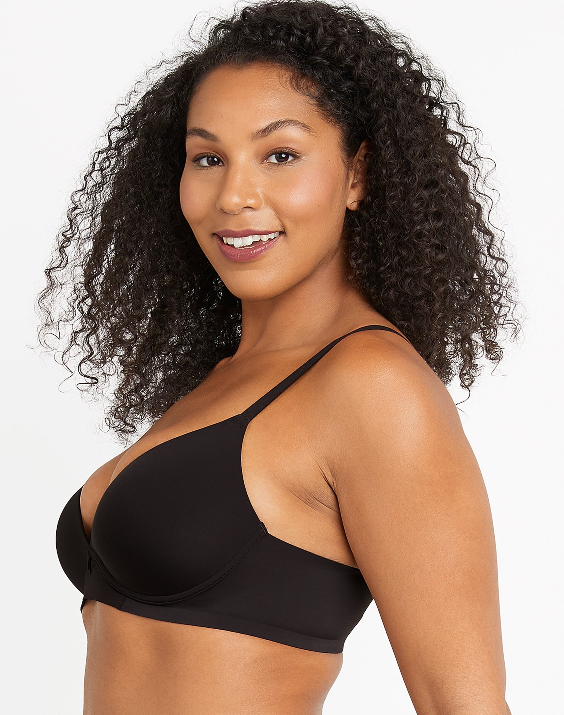 Maidenform One Fab Fit Wireless Demi Bra Black 42D Women's