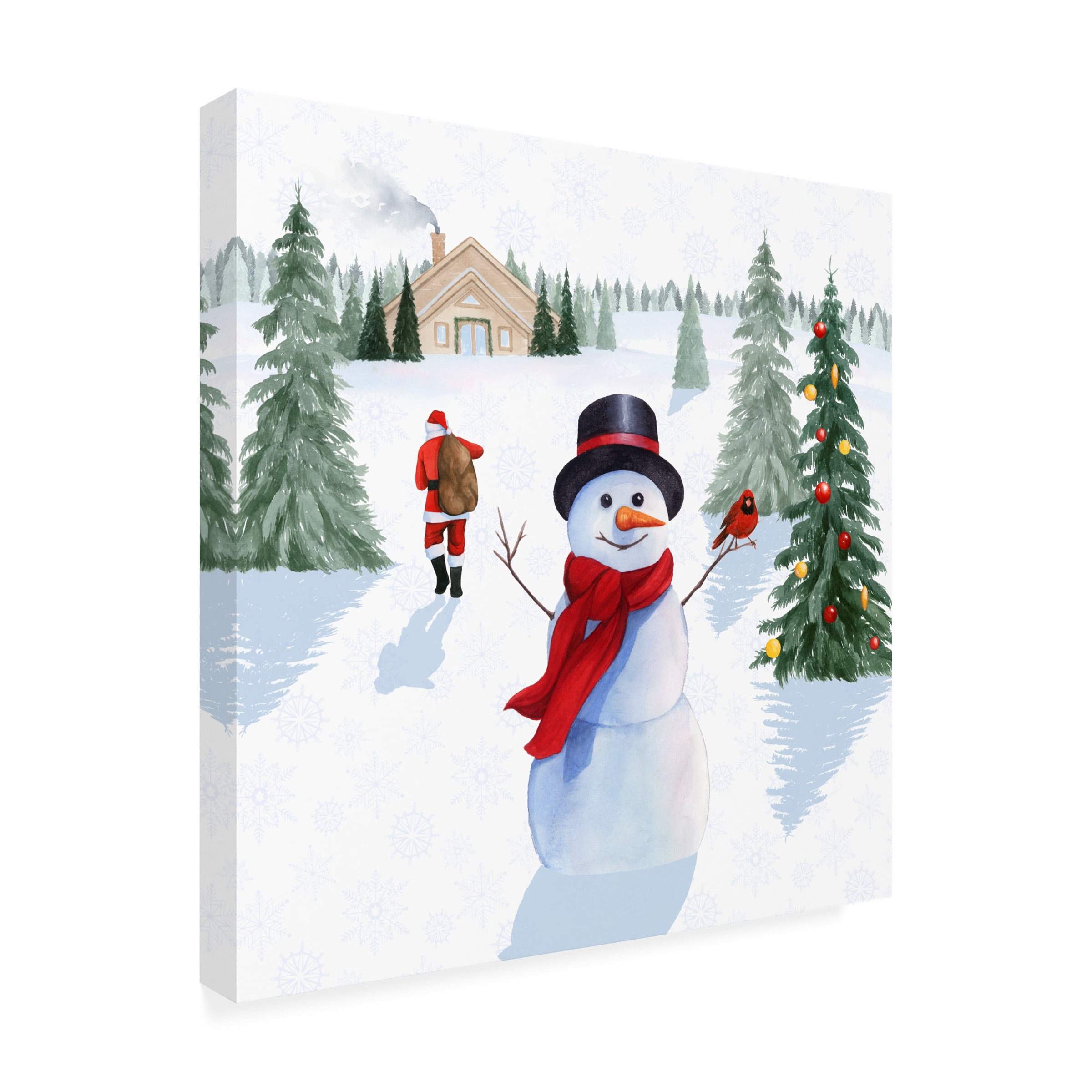 Grace Popp 'Santas Snowmen I' Canvas Art