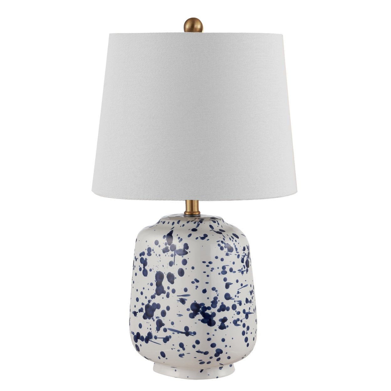 Safavieh Greyon 13 in Contemporary Gold Table Lamps with White Transitional Shades