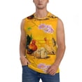 thumbnail image 3 of Uemuo The Chicken Family Pattern Men's Sleeveless T-Shirt,Muscle Athletic Tank Top, Moisture-wicking Quick-dry Breathable Classic Tee Top for Gym Run Outdoor Sports-3X-Large, 3 of 8