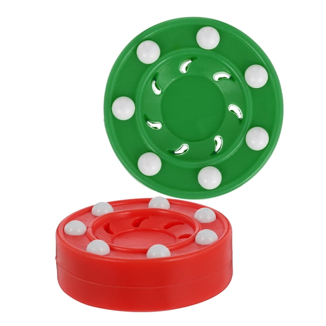 DEEPCRAFF 2Pcs Plastic Ice Hockey Puck for Training Use with Professional Design and Durable Construction