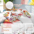 thumbnail image 2 of 3 Piece Spring Floral Duvet Cover Set Full Size,Microfiber Comforter/Quilt Cover with Corner Ties and 2 Pillowcases,Pastoral Summer Botanical Flowers Birds All Season Soft Bedding with Zipper Closure, 2 of 8