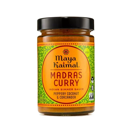 Pack of 6, Maya Kaimal Madras Curry Indian Simmer Sauce, 12.5 oz