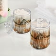 thumbnail image 2 of Yayeee 2 Pack Qtip Holder Bathroom Cotton Swab Canister with Lid Clear Dispenser Set, Cute Halloween Pumpkins, 2 of 6