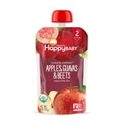 Happy Baby Organics Clearly Crafted, Stage 2 Apples, Guavas & Beets Organic Baby Food, 4oz Pouch