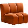thumbnail image 3 of Meridian Furniture Infinity Cognac Velvet Modular Chair, 3 of 6