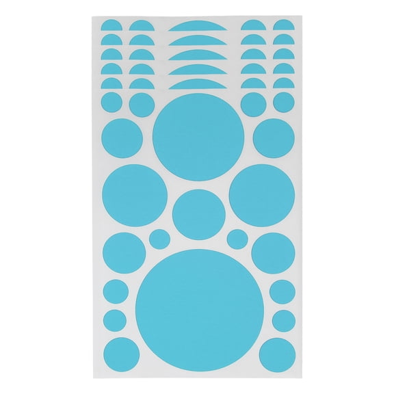 Unique Bargains Mall Large Round Dots Gift Stickers 6PCS Light Blue