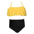 thumbnail image 3 of Girls Swimsuit Bikini Set 2 Piece Bathing Suit Adjustable Straps Tiered Ruffled Swimwear for Teen Girls, 3 of 6