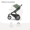thumbnail image 2 of UPPAbaby Ridge Jogging Stroller/Durable Performance Jogger with Never-Flat Tires/Built for Walking, Running, Hiking/Water Bottle Holder & Basket Cover Included/Gwen (Green Mélange/Carbon Frame), 2 of 5