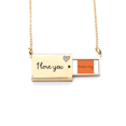 thumbnail image 1 of Catchword Nothing For Nothing Letter Envelope Necklace Pendant Jewelry, 1 of 3