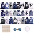thumbnail image 1 of AMERTEER Christmas Decoration Countdown Drawstring Bag Advent Calendar Burlap Bags Set Fill for Kids & Adults Christmas Countdown Blue, 1 of 7