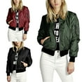 thumbnail image 4 of Lovebay Women's Bomber Jacket Lightweight Casual Spring Fall Thin with Zip Pockets Coat Outwear Wine red XL, 4 of 4