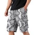thumbnail image 2 of Nestiefly Camo Cargo Shorts for Men Relaxed Fit Twill Bermuda Shorts Drawstring Elastic Waist Casual Work Short Pants with Pockets 2026 Snake Pattern XL, 2 of 5