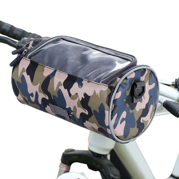 Yeacher Waterproof Bike Handlebar Bag Bicycle Front Bag Camouflage Touchscreen Phone Holder Bag Pack Shoulder Bag MTB Cycling Storage Bag Pannier