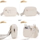 thumbnail image 5 of Bandolera MAXTOP pequeña acolchada de nailon con correa ajustable, color beige, 5 of 7