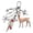B, variant on Vibrant Beaded Flocking Deer Keychain Lovely Animal Design Featuring Soft Decoration for Fun and Practical Ornament