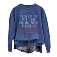 thumbnail image 1 of WEAIXIMIUNG Robe Sweat-Shirt avec Poches Sweat-Shirts Maxi Day Col Rond Femmes Manches Longues Imprimé Graphique Lettre Pull Sans Capuche Blouse Top, 1 of 4