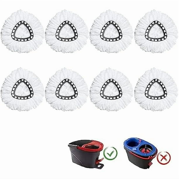 wonima02 8 Pack Mop Heads Replacement Compatible with O-Ceda EasyWring Spin Mop, Microfiber Spin Mop Refill Easy Cleaning Mop Head Replacement for Floor Cleaning Deep Cleaning for Home Office