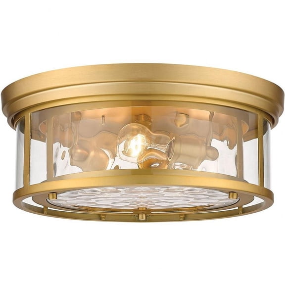 3 Light Flush Mount in Transitional Style-6.25 inches Tall and 16 inches Wide-Olde Brass Finish Bailey Street Home 372-Bel-4619925