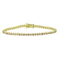 thumbnail image 2 of Emerald with CZ diamond Tennis Bracelet,14K Gold plated Emerald Bracelet,Bezel Set Emerald Tennis Bracelet, Bracelet For Women Gift, 2 of 3