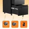 thumbnail image 4 of OCHAPA Locking 2-Drawer Mobile File Cabinet, Metal Under Desk, Home Office, 4 of 6