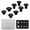 Black, variant on eXtremeRate Replacement Clear Analog Thumb Sticks Caps for PS5 Edge Controller - 4 Heights 3 Surfaces Grips - Without Thumbstick Base