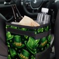 thumbnail image 6 of Saint Patrick's Day Foldable Car Garbage Can with Lid, Leak-Proof, Hanging Storage Bag - Trash Can for Car, Mini Trash Can, 6 of 6