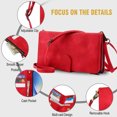 thumbnail image 3 of for Samsung Galaxy S24 Plus Wallet Case with Card Holder for Women Men, Phone Case RFID Blocking PU Leather Flip Shockproof Cover with Shoulder + Wrist Strap Zipper Credit Card Slots Stand, Red, 3 of 6