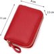 thumbnail image 2 of Titular de la tarjeta de crédito, titular de la tarjeta de cuero con bloqueo RFID, con titular de la tarjeta de crédito de identificación en efectivo - Rojo, 2 of 5