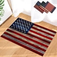 thumbnail image 1 of Fiudx Liquidación De Decoración Del Hogar Felpudo De Bienvenida Patriótico, Tapete Retro Con Banderas Americanas, Tapete Para Puerta Con Goma Antideslizante, Tapete De Lino Vintage Para El 4 De Julio, 1 of 7