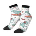 thumbnail image 2 of Bingfone Music Lover Dinosaur Design Patterned Men'S Women'S Casual Cotton Socks, 2 of 9