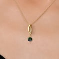 thumbnail image 3 of Gem Stone King 0.58 Ct Green Mystic Topaz G/H Lab Grown Diamond 14K Yellow Gold Pendant with Chain, 3 of 6