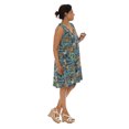 thumbnail image 3 of Palm Leaf Print Sleeveless Zipper Neckline Dress, 3 of 4