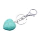 thumbnail image 2 of Llavero colgante de piedras preciosas Yinane Con Broche de Langosta de Metal Plateado Turquesa verde, 2 of 8