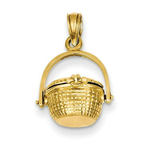 14k 3-D Nantucket Basket Pendant