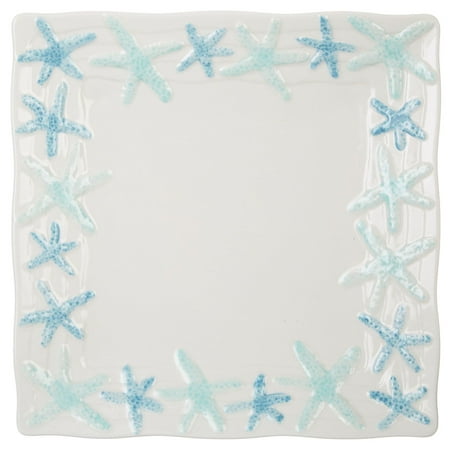 Gibson Cape Coral Starfish Salad Plate One Size White/blue