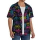 thumbnail image 2 of Fotbe Graffiti Art Camisa Estampada de Manga Corta para Hombre, Casual de Verano, Estilo Playero, Sin Arrugas-Large, 2 of 5