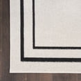 thumbnail image 6 of Nourison Essentials 10' x 14' Ivory/Black Contemporary Bordered Indoor/Outdoor Area Rug, 6 of 10