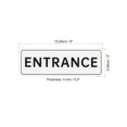 thumbnail image 2 of Unique Bargains 6'x2' ENTRANCE Sign Acrylic Self Adhesive Door Sticker Wall Sign White, 2 of 5