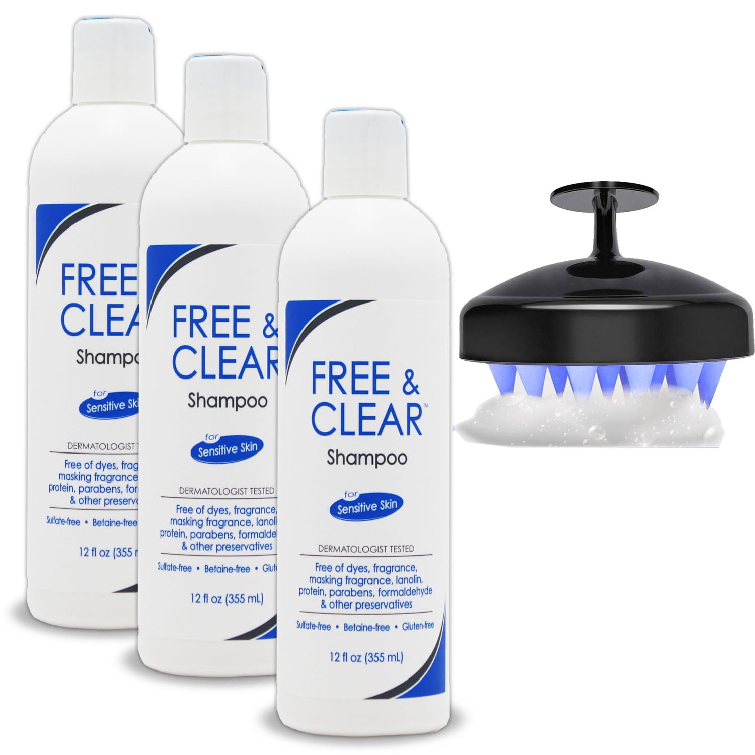 Free And Clear Shampoo Kit Hypoallergenic Fragrance And Chemical Free Sensitive Scalp Shampoo