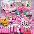 thumbnail image 2 of Juego de juguetes de médico para niños, herramientas, botiquín médico para niños y niñas, juego en casa, enfermera, inyección, estetoscopio, bebé, 2 of 5