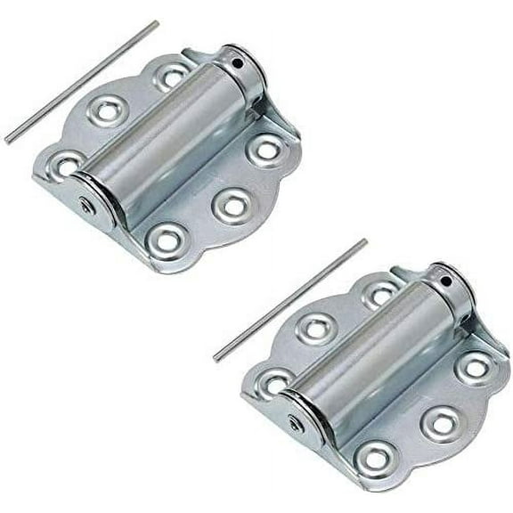 Litepak Adjustable Screen Door Hinge Professional Grade Hardware Self-Closing Easy Install (2 Pack, Zinc Plated)