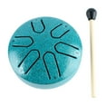thumbnail image 3 of Handpan Drum Professional Mini 6 Note Worry Free Tongue Drum Percussion Instrument with Drumstick Green, 3 of 14